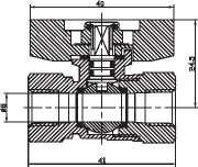 1/8-1/4 Mini Kugelventil mit ANSI B1.20.1 600 Kugelventil aus Wog-Brass