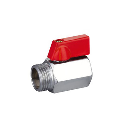 F X M weibliche und männliche Gießbrass 1 / 2 Mini Kugelventil Chrom Plattierung ABS Griff