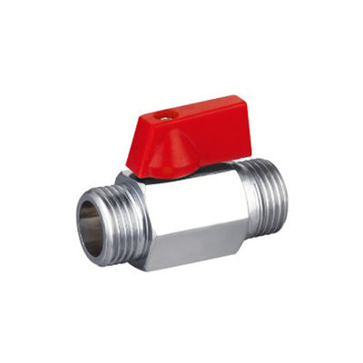 SS Glanz-Brass-Mini-Kugelventil F X F Männlich mit Gewinde ANSI-Standard
