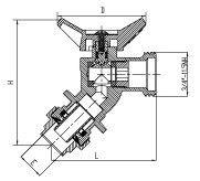 SS Schnellverbundene Messing-Stop-Ventil / Schlauch Bibb-Ventil-Abfluss mit Aluminium-Griff 1/2 "