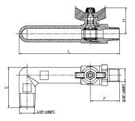 Messing Schlauch Bibb Kugelventil Männlich und weiblich Gewinde Messingventil mit Aluminiumlegierung Griff