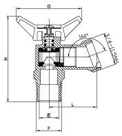 Schwerlastschlauchventile Männliche Giebelventile aus Messing mit Aluminiumguss