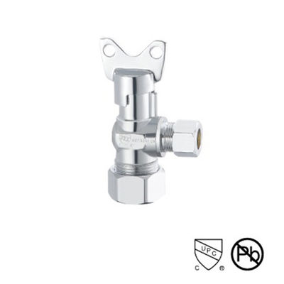 200 Psi 1/2 Zoll OEM/ODM 15mm Chromplattiertes Winkelventil / Warmwasserwinkelventil