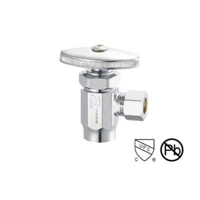 Lötung Messing Kupfer 1 / 2 Zoll Winkelventil Wasserhahn Winkel Stoppe Chrom Plattierung Bleifrei