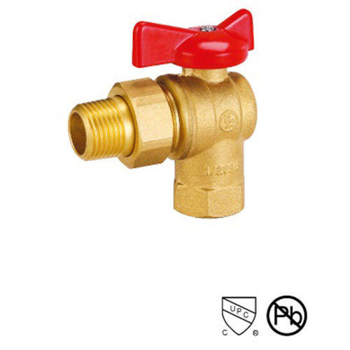 LT-3020 90 Grad Gasventil geschmiedet Zwei-Teil-Körper Vollport 1/2 "Brass Ballventil