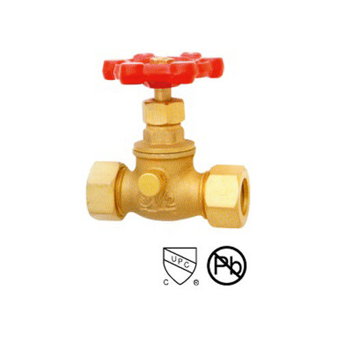 Straight-Through-Brass-Stop-Ventile mit Kompressionsversorgung mit Ableiterlöten COM X COM SS
