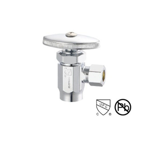 Lötung Messing Kupfer 1 / 2 Zoll Winkelventil Wasserhahn Winkel Stoppe Chrom Plattierung Bleifrei